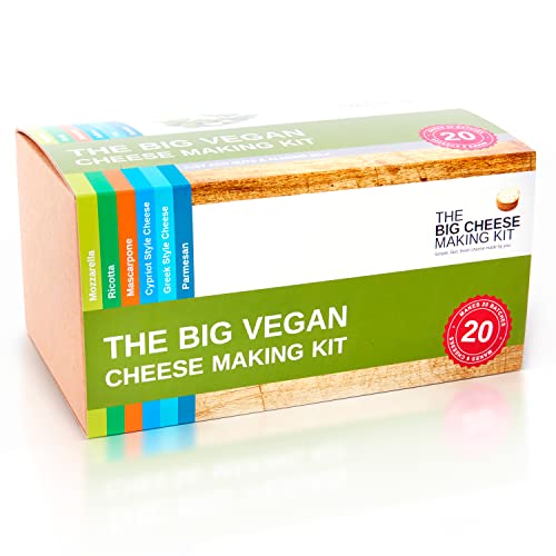 The Big Vegan Cheese Making Kit - Make 6 Easy Vegan and Gluten-Free -Cheese Making Supplies for Men and Women