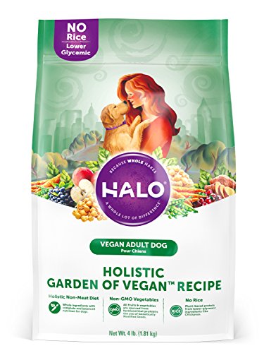 Halo Vegan Dry Dog Food - A Mouth Watering 4 lb Bag